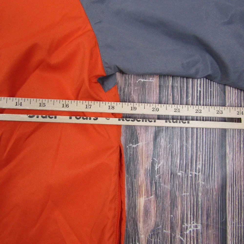 Nike Windbreaker Jacket Women S Orange Grey Colorblock Full Zip Hooded 00194